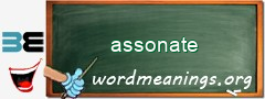 WordMeaning blackboard for assonate